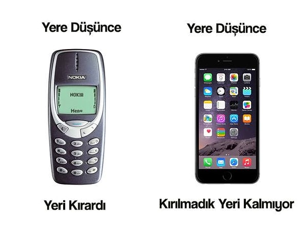 3. Eski telefonlar vs Akıllı telefonlar