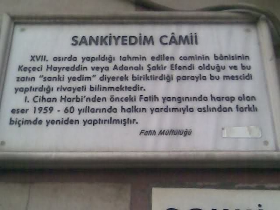 Isten Artmaz Disten Artar Dusturuyla Yapilan Sanki Yedim Camii Nin Ilginc Hikayesi