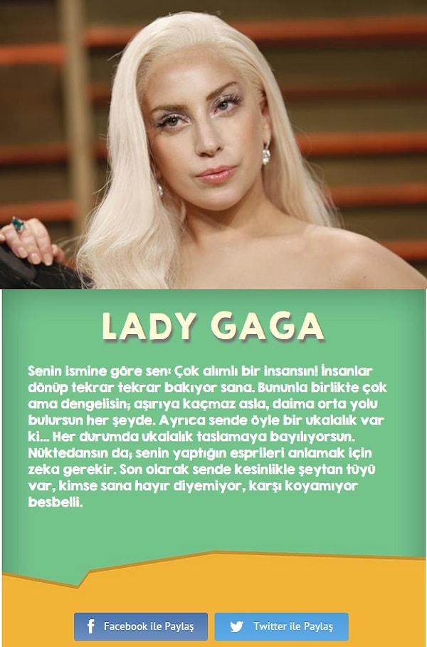 16. Lady Gaga