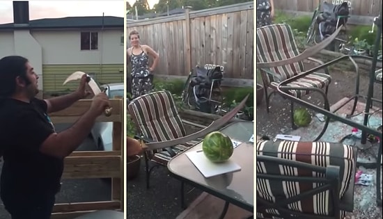 Karpuz Kesmek İçin Kılıç Kullanan Adamın Beklemediği Sonuç