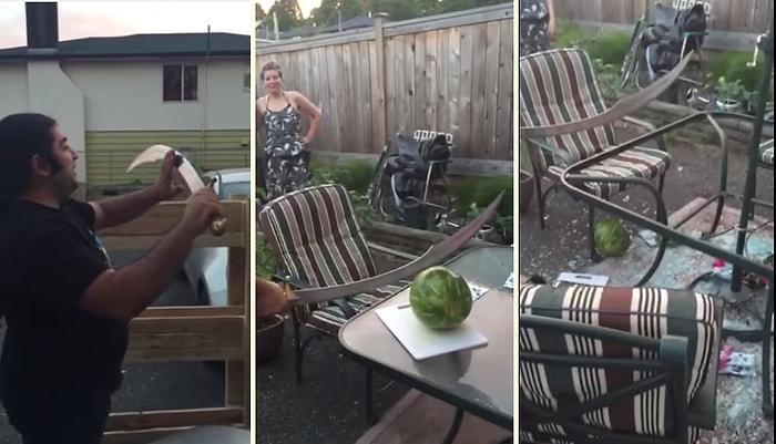 Karpuz Kesmek İçin Kılıç Kullanan Adamın Beklemediği Sonuç