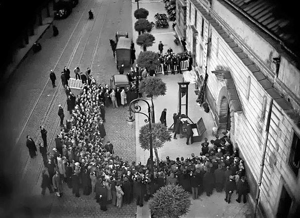 34. Halka açık giyotin kullanılarak yapılan son idam, 1939
