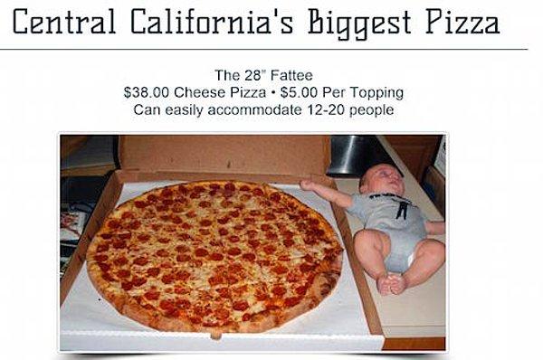 7. New York'un en büyük pizzası bebekten büyük!