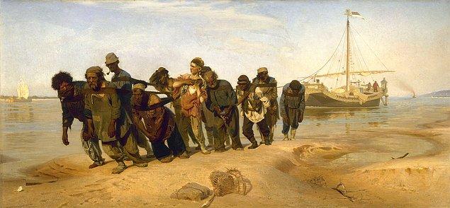7. Ilya Repin - Duba Çekiciler Volga'da (1873)