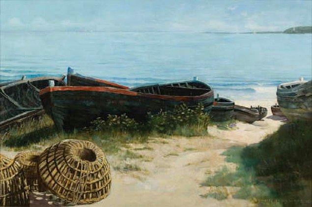 9. Louis Monro Grier - Ağ Teknesi Porthminster Sahilinde (1886)