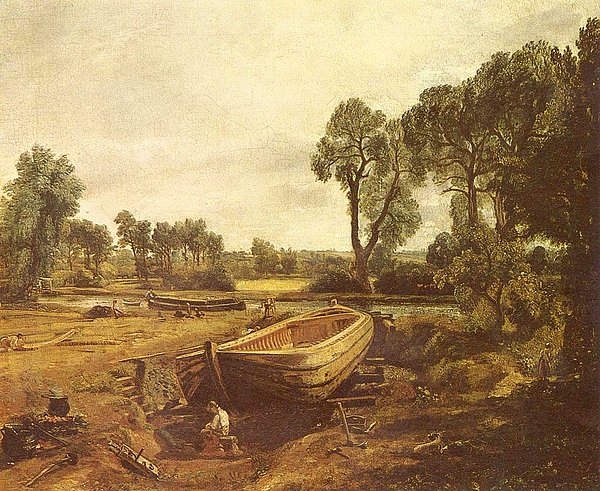 2. John Constable - Flatford Değirmeni Yakınlarında Tekne Yapımı (1815)