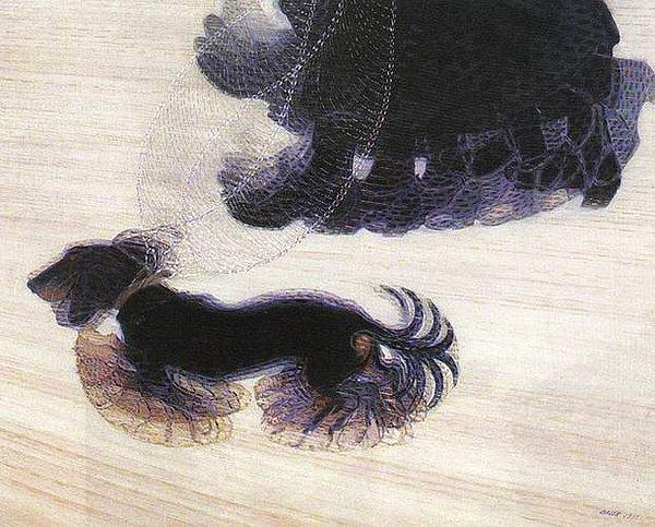 4. Giacomo Balla - Tasmalı Bir Köpeğin Dinamizmi (1912)