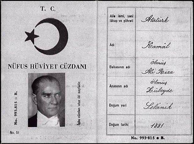 Bonus: Mustafa Kemal Atatürk' ün TC Kimlik numarası