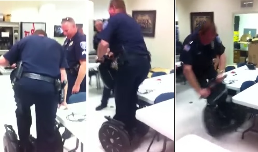 Polislerin Segway ile İmtihanı