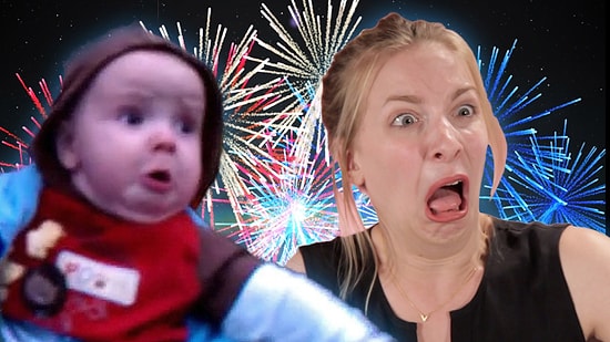 Yetişkinler İlk Defa Havai Fişek Gören Bebeği Taklit Ediyor