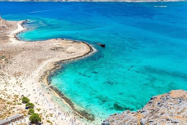 4. Balos Plajı, Gramvousa Adası, Yunanistan