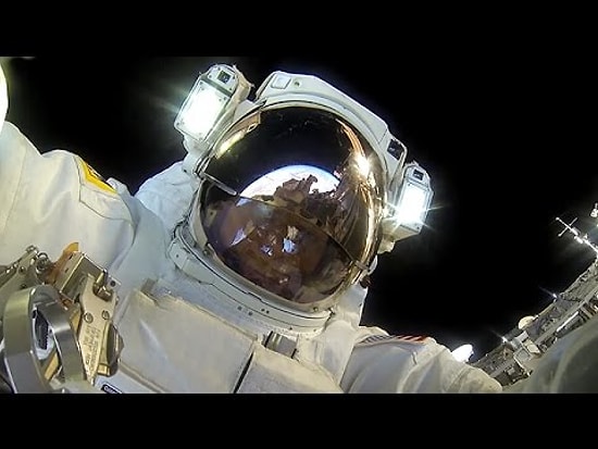 1 Saatlik Uzay Yürüyüşünün GoPro Kamera Kaydı!