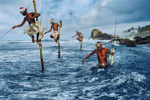 36. Srilankalı balıkçılar.