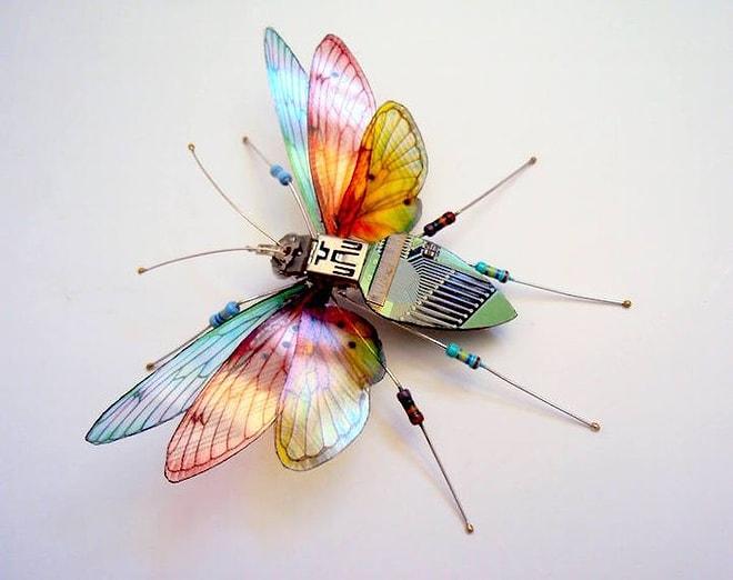Hurda Bilgisayar Parçalarından Yapılan Birbirinden Güzel 9 Böcek Tasarımları