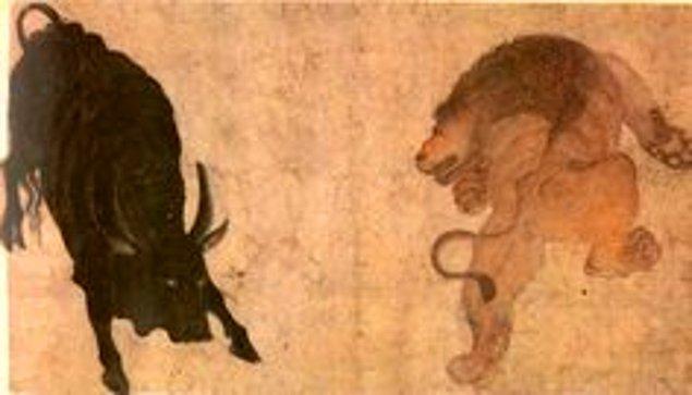 20. Çizimlerdeki insanlar, hayvanlar ve demonlar farklı açılardan gösterilmiştir.