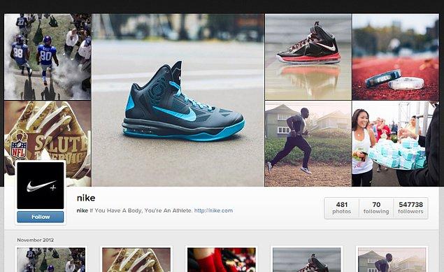 13. Instagram’da en çok takipçisi olan marka Nike. Onu takip edenler, Adidas, Starbucks, Topshop ve Gucci.