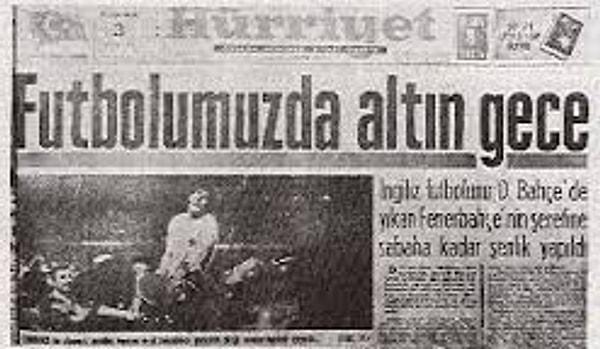 8. 2 Ekim 1968. Fenerbahçe 2 - 1 Manchester City.