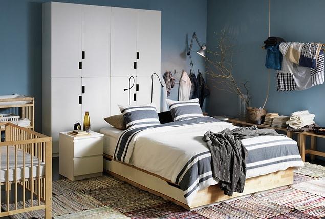 2. In Ikea sofas and beds are named after Swedish urban areas. Carpets are from Danish places. Beds and wardrobes from Norwegian ones.