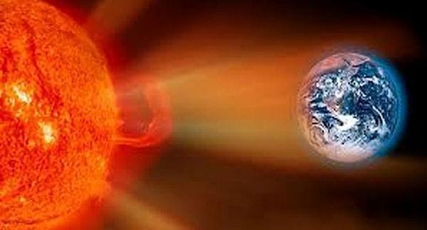 2. Güneş'in yaydığı ısının sebebi reaksiyonlardır.