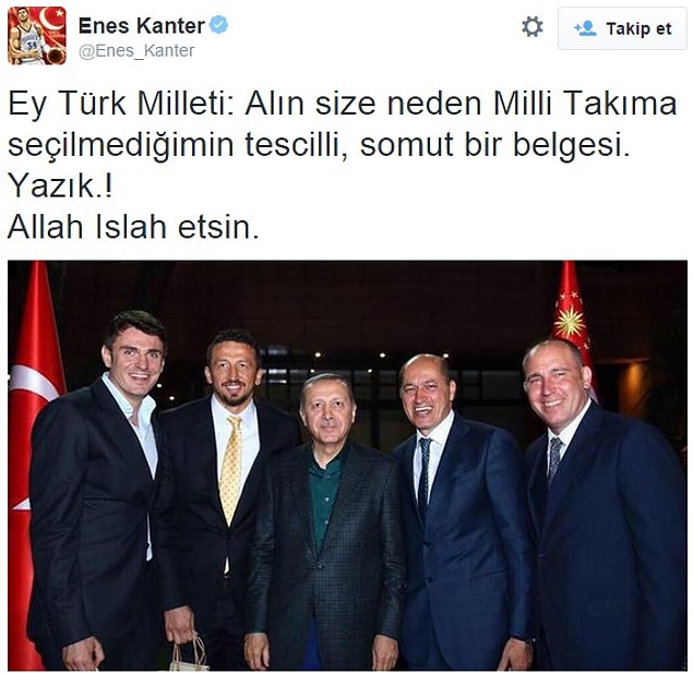 İşte o tweet;