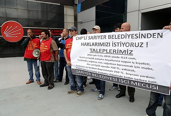CHP İl Başkanlığı Önünde Açlık Grevi