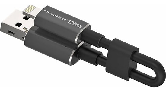 iPhone'a 128 GB'lık Ekstra Depolama Alanı Sağlayan Şarj Kablosu