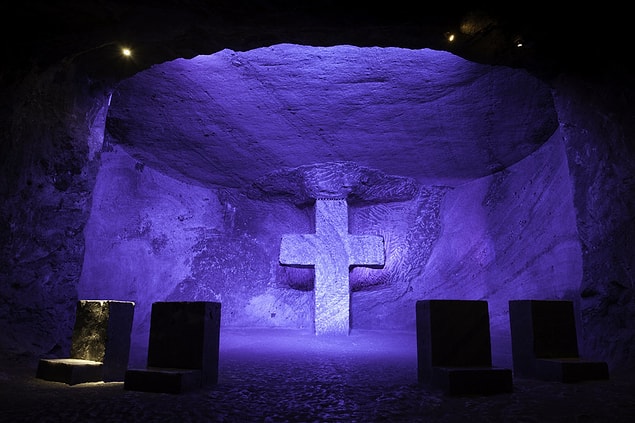 4. Zipaquirá Tuz Katedrali; Cundinamarca, Kolombiya