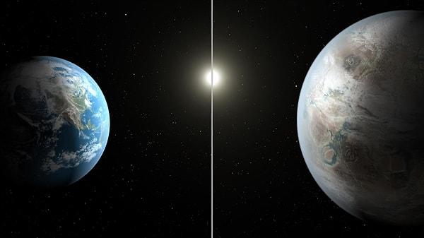 Dünyamız Güneş'in etrafında 365 günde dönerken, Kepler-452b, 380-386 günde yörüngesini tamamlıyor.