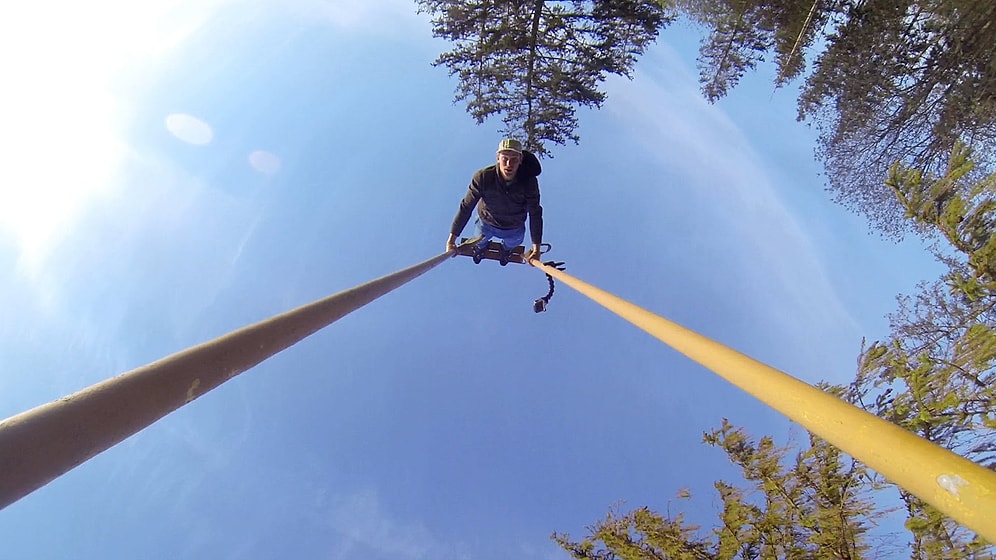 GoPro ile Dev Salıncakta Harika Görüntüler Yakalayan Adam