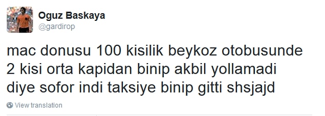 Denilene göre o an şoför istifa ediyor. İstifasını verip en olmadık anda çekip gidiyor.