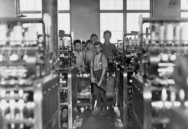 12. Kuzey Karolina'da fabrikada çalışan çocuklar (1908)