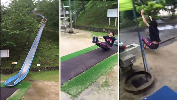 Durabilmeniz İçin Zeminde Epeyce Sekmeniz Gereken Aşırı Hızlı Kaydırak