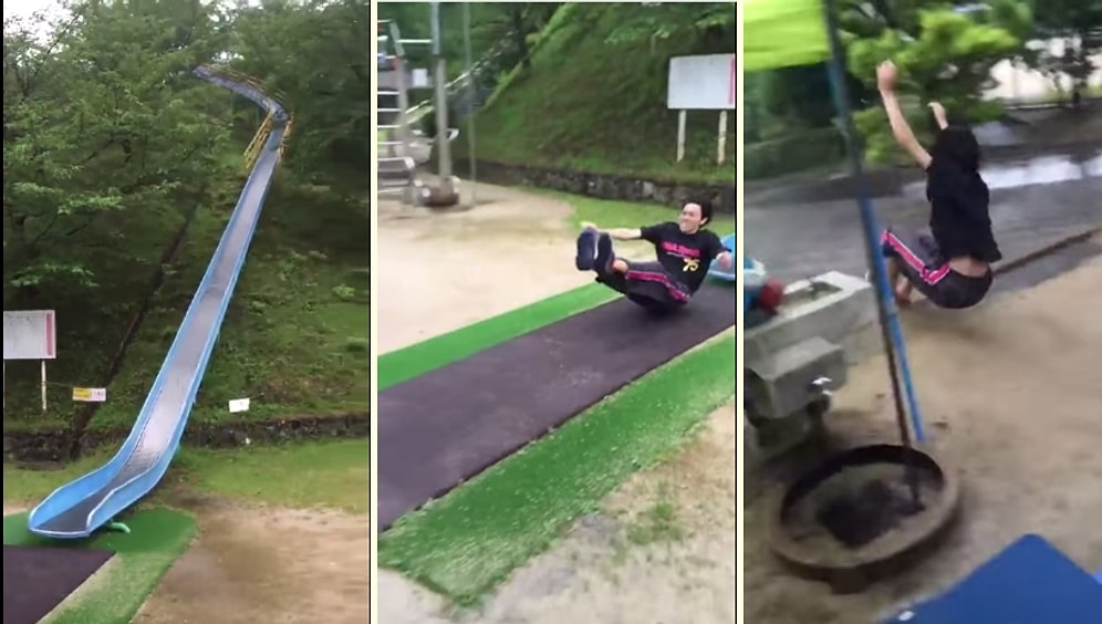 Durabilmeniz İçin Zeminde Epeyce Sekmeniz Gereken Aşırı Hızlı Kaydırak