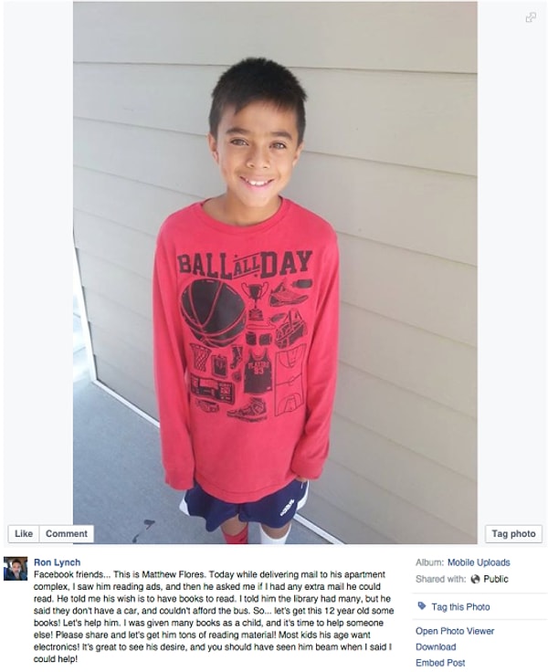 Линч обратился к своим друзьям на Фейсбуке: