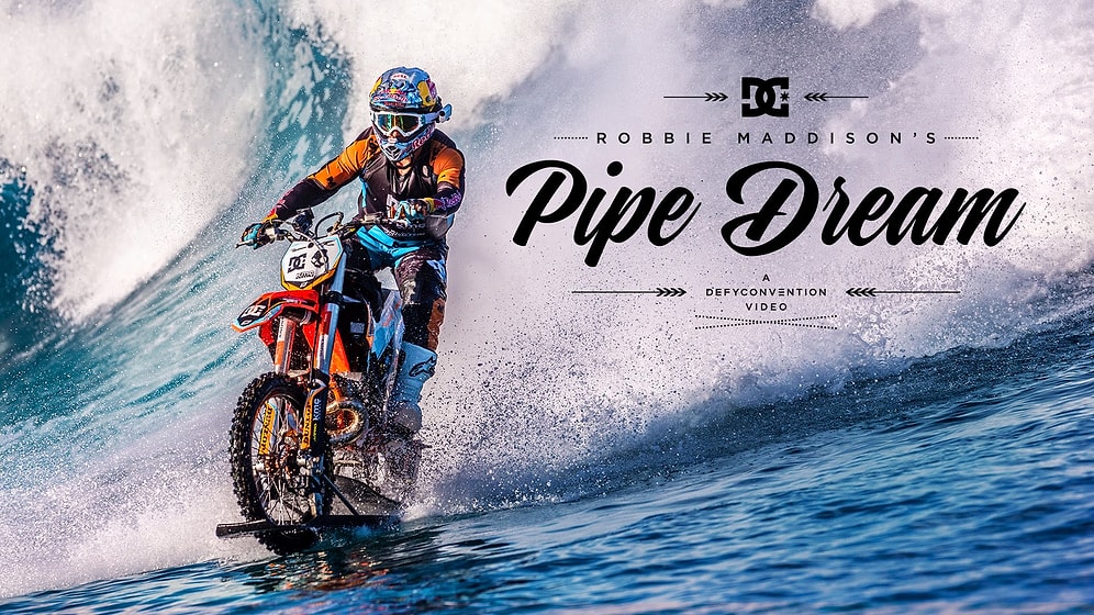 Ölüme Meydan Okuyan Robbie Maddison'ın Motorunu Sörf Tahtası Olarak Kullanması