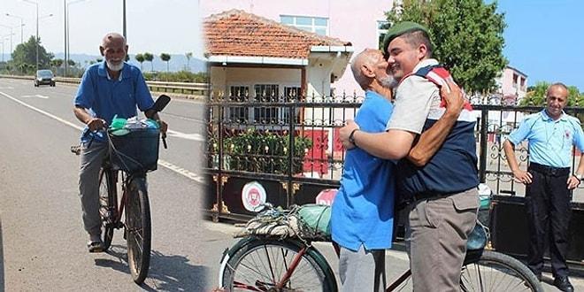Askerdeki Torununu Görmek İçin 1 Ayda 1100 Km Pedal Çeviren 76 Yaşındaki Efsane Dede