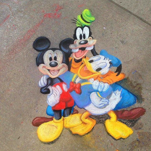 9. Mickey Mouse, Goofy, Donald Duck