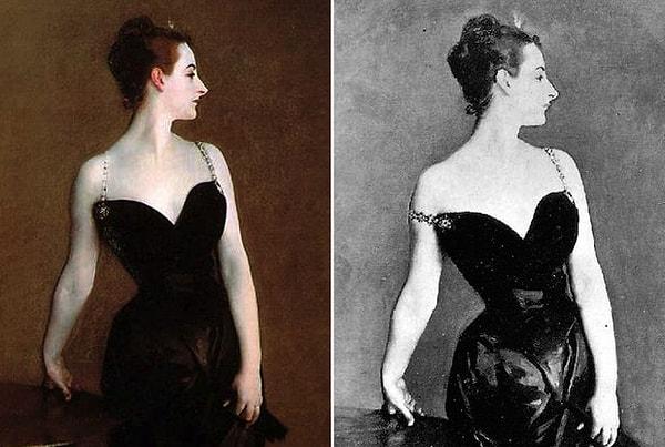 4. John Singer Sargent'in Madame X tablosundaki müstehcen askı