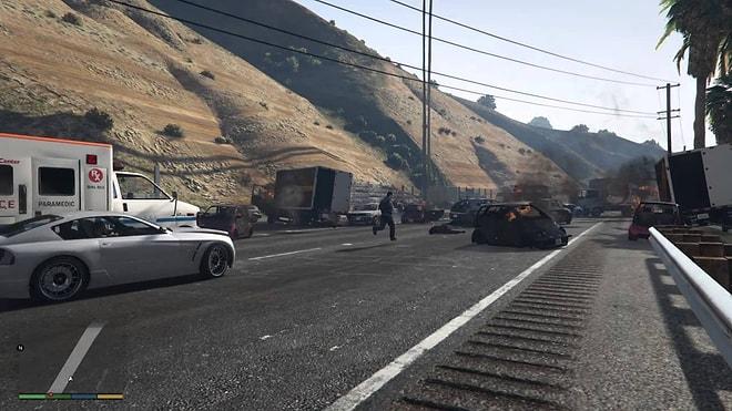 GTA 5'de Meydana Gelen İzlemesi Keyifli Patlama Zinciri