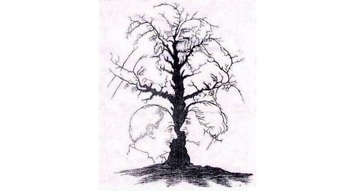 Görsel Zekasına Güvenenleri Buraya Alalım! Ağaçta Kaç Yüz Görüyorsun?