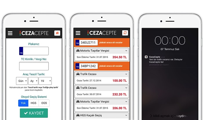'CezaCepte', Trafik Cezalarını Anlık Bildirimlerle Haber Veriyor
