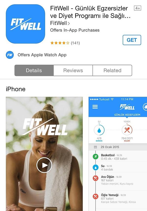 1. FitWell (iOS + Android)