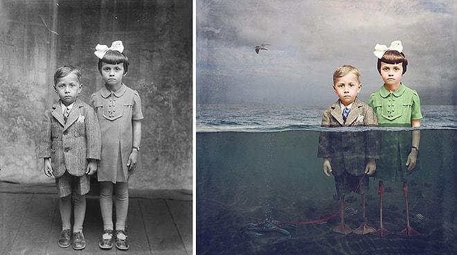 16 Fotoğrafla Modernize Edilmiş Mazi: Vintage Fotoğraflara Bir de Böyle Bakın
