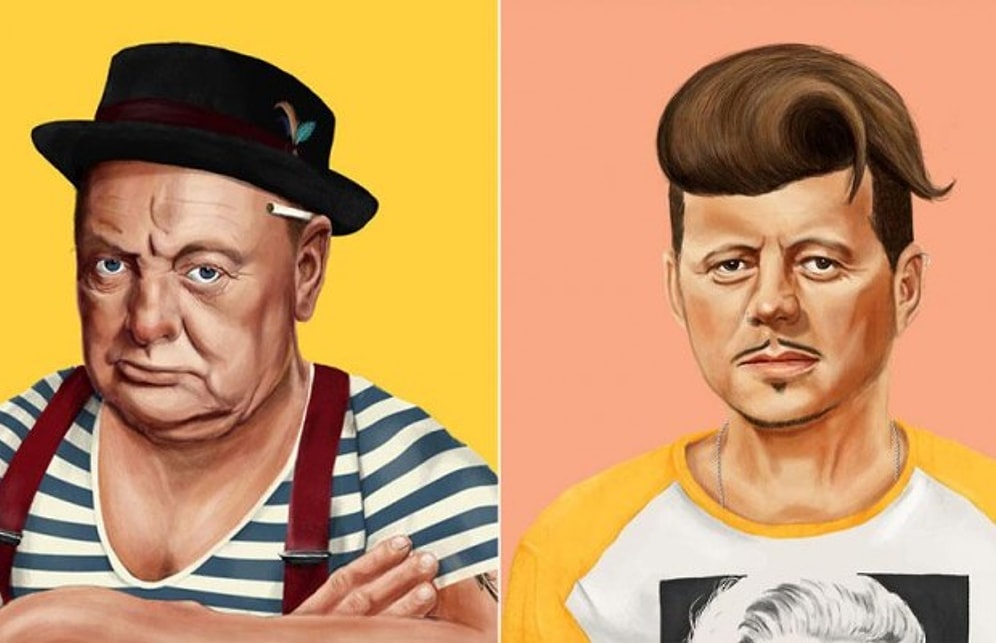 Günümüz Hipsterleri Gibi Resmedilen 22 Dünya Liderinin İllüstrasyonu