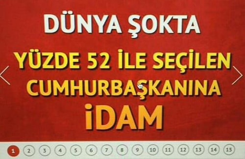 Hürriyet'in ‘Yüzde 52 ile Seçilen Cumhurbaşkanı'na İdam’ Haberine Takipsizlik