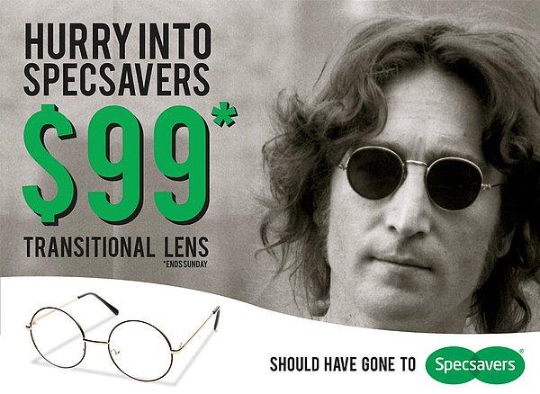 9. John Lennon ve Specsavers