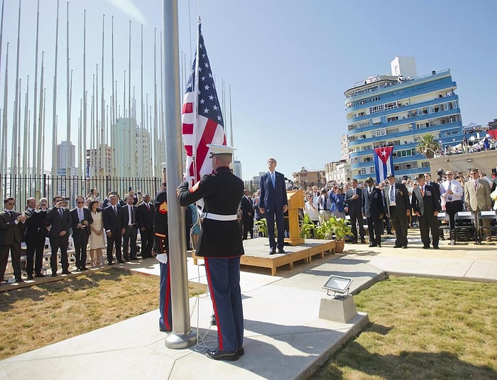 Amerikan Bayrağı, 54 Yıl Sonra Küba'da Tekrar Dalgalanmaya Başladı