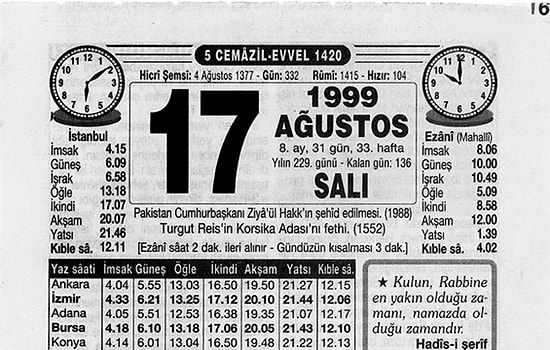 17 Ağustos 1999 Depreminin Ardından Atılan Gazete Manşetleri