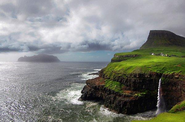 1. Gasadalur Köyü, Faroe Adaları, Danimarka