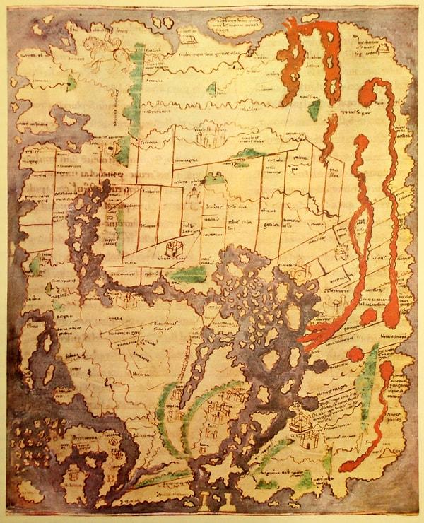 8. Anglo-Sakson dünya haritası (M.S. 1040)
